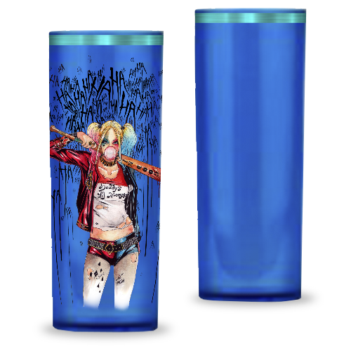 Copo Long Drink | 350ml | Azul Neon | Borda Tiffany