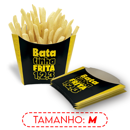BATATA FRITA | M | NEW PRETA | PACOTE: 50UNDS